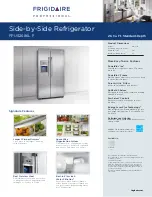 Предварительный просмотр 1 страницы Frigidaire FPUS2686LF Product Specifications