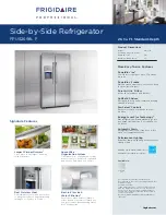 Предварительный просмотр 1 страницы Frigidaire FPUS2698LF Product Specifications