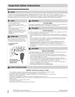 Preview for 2 page of Frigidaire FRA052XT712 Use & Care Manual