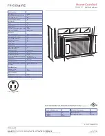 Предварительный просмотр 2 страницы Frigidaire FRA054XT7 Specification Sheet