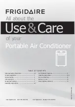 Preview for 1 page of Frigidaire FRA073PU1 Use And Care Manual