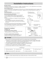 Предварительный просмотр 2 страницы Frigidaire FRA084KT70 Installation Instructions Manual