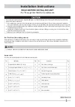 Frigidaire FRA10EHT2 Installation Instructions Manual preview