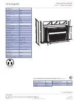 Предварительный просмотр 2 страницы Frigidaire FRA123CT1 Specification Sheet