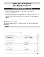 Frigidaire FRA12EHT2 Installation Instructions Manual preview