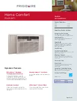 Frigidaire FRA156MT1 Product Specifications preview