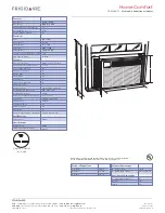 Предварительный просмотр 2 страницы Frigidaire FRA18EMT2 Specifications