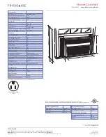 Предварительный просмотр 2 страницы Frigidaire FRA226ST2 Specifications