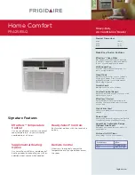 Preview for 1 page of Frigidaire FRA25ESU2 Product Specifications