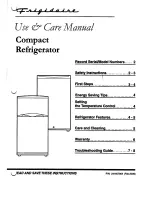 Предварительный просмотр 1 страницы Frigidaire FRC331GM Use & Care Manual