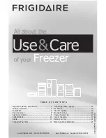 Frigidaire Freezer Use & Care Manual предпросмотр
