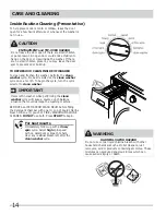 Preview for 14 page of Frigidaire FRFW3700L W Use & Care Manual