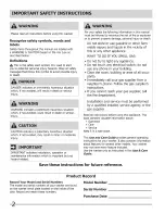 Preview for 2 page of Frigidaire FRFW3700LW0 Use & Care Manual