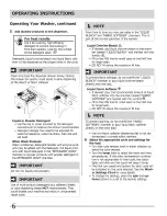 Preview for 6 page of Frigidaire FRFW3700LW0 Use & Care Manual