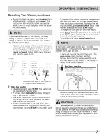 Preview for 7 page of Frigidaire FRFW3700LW0 Use & Care Manual