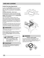 Preview for 16 page of Frigidaire FRFW3700LW0 Use & Care Manual