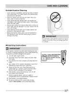 Preview for 17 page of Frigidaire FRFW3700LW0 Use & Care Manual