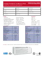 Preview for 4 page of Frigidaire FRP12ETT2R Specifications