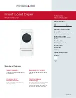 Preview for 1 page of Frigidaire FRQE7000L W Specifications