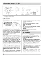 Preview for 6 page of Frigidaire FRQE7000LW0 Use & Care Manual