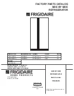 Frigidaire FRS20QRC Factory Parts Catalog предпросмотр