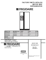 Предварительный просмотр 1 страницы Frigidaire FRS22ZGH Factory Parts Catalog