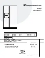 Frigidaire FRS23H5AS Factory Parts Catalog предпросмотр