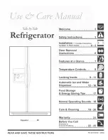 Frigidaire FRS23KF5DB0 Use & Care Manual предпросмотр