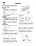 Предварительный просмотр 4 страницы Frigidaire FRS23KF5DB0 Use & Care Manual