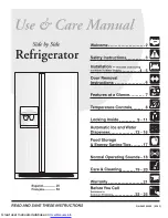 Предварительный просмотр 1 страницы Frigidaire FRS23KR4AB5 Use & Care Manual