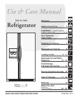 Frigidaire FRS23KR4AW Use & Care Manual предпросмотр