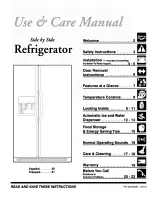 Предварительный просмотр 1 страницы Frigidaire FRS23R3AW0 Use & Care Manual