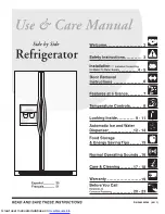 Frigidaire FRS23R4AB0 Use & Care Manual предпросмотр