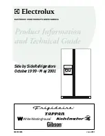 Frigidaire FRS23R4AQ1 Product Information And Technical Manual предпросмотр