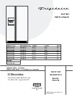 Предварительный просмотр 1 страницы Frigidaire FRS26F5A Factory Parts Catalog