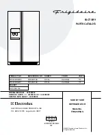 Frigidaire FRS26H5AS Factory Parts Catalog предпросмотр