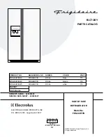 Frigidaire FRS26HF7B Factory Parts Catalog предпросмотр