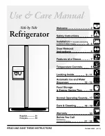 Frigidaire FRS26W2AW2 Use & Care Manual предпросмотр