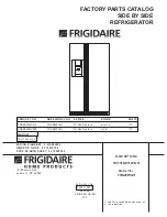 Frigidaire FRS26WGH Factory Parts Catalog preview