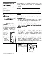 Предварительный просмотр 2 страницы Frigidaire FRS26ZXHW0 User Manual