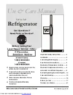 Frigidaire FRS6R3JW4 Use & Care Manual предпросмотр