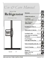 Frigidaire FRSHT5EFW4 Use And Care Manual предпросмотр