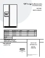 Frigidaire FRSR25V5A Factory Parts Catalog предпросмотр