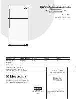 Предварительный просмотр 1 страницы Frigidaire FRT15B1B Factory Parts Catalog