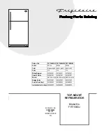 Frigidaire FRT15B3J Parts Catalog предпросмотр