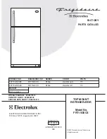 Frigidaire FRT15G5CS Factory Parts Catalog предпросмотр