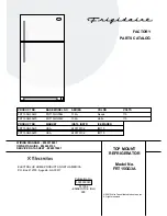 Предварительный просмотр 1 страницы Frigidaire FRT15GG3A Factory Parts Catalog