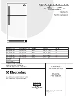 Frigidaire FRT15HB3A Factory Parts Catalog предпросмотр