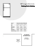 Frigidaire FRT15HB3J Parts Catalog предпросмотр