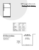 Предварительный просмотр 1 страницы Frigidaire FRT15MB3A Factory Parts Catalog